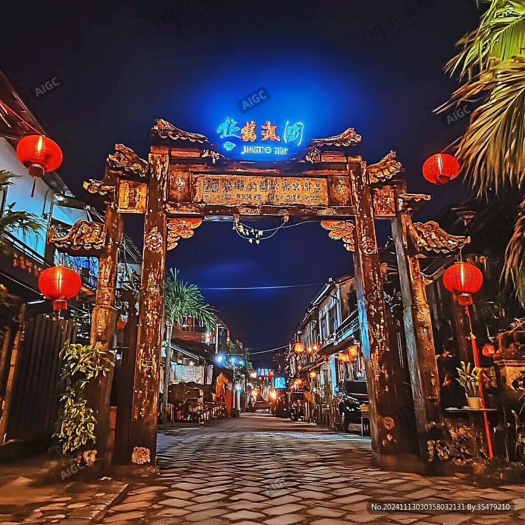 石坊夜色