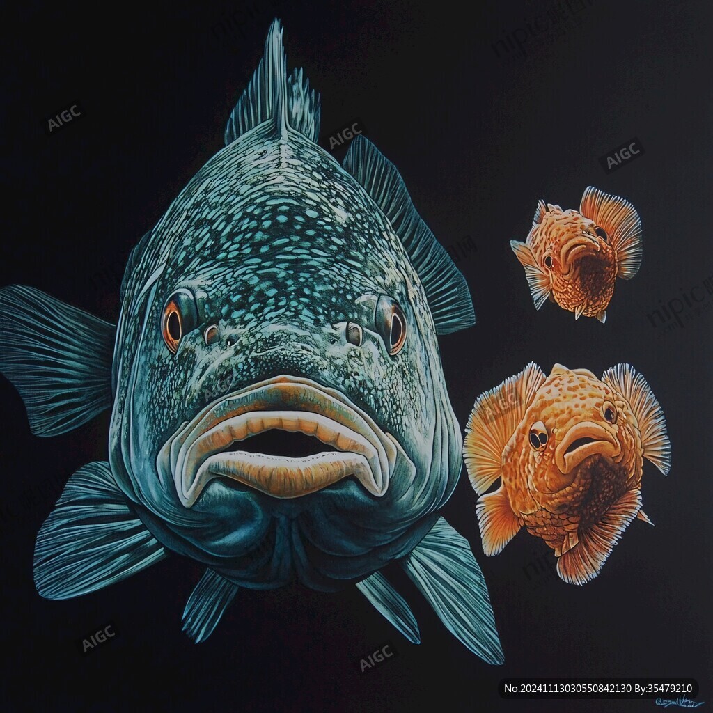 鱼类3d画
