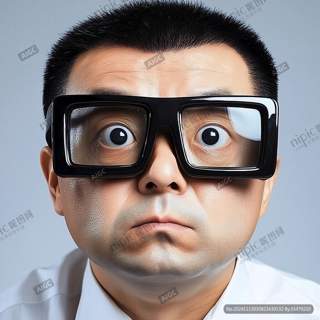 奇怪眼镜男人