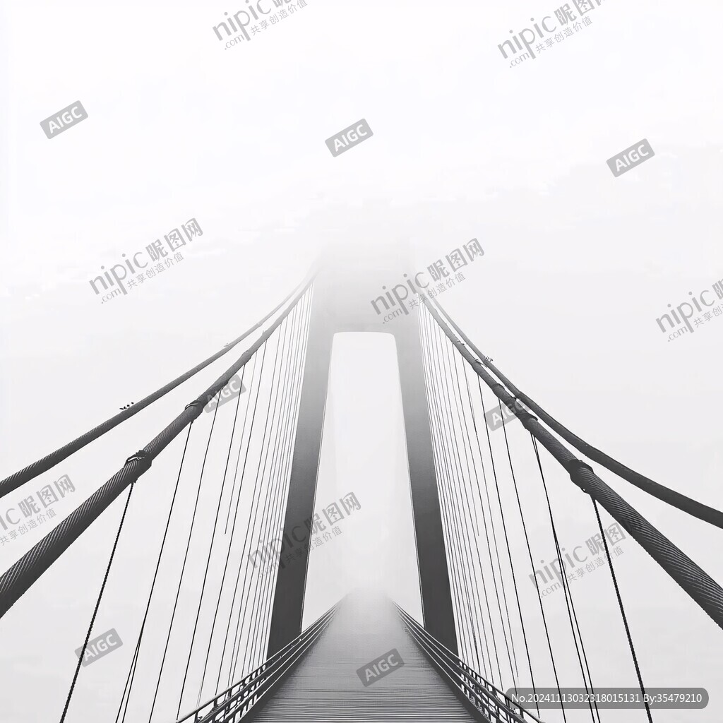 雾天里的大桥