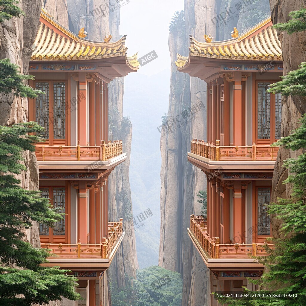 雁荡山插画
