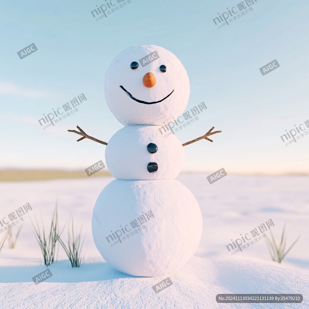 3d雪人