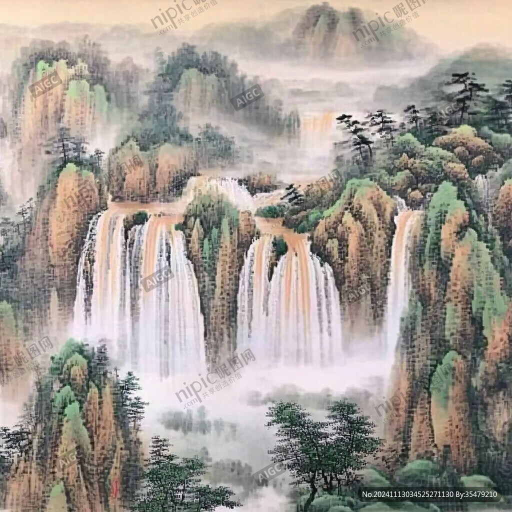 国画流水生财