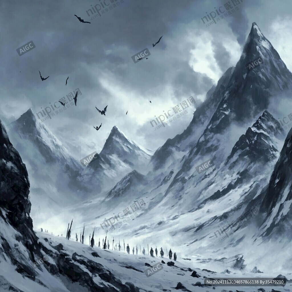 雪山原画