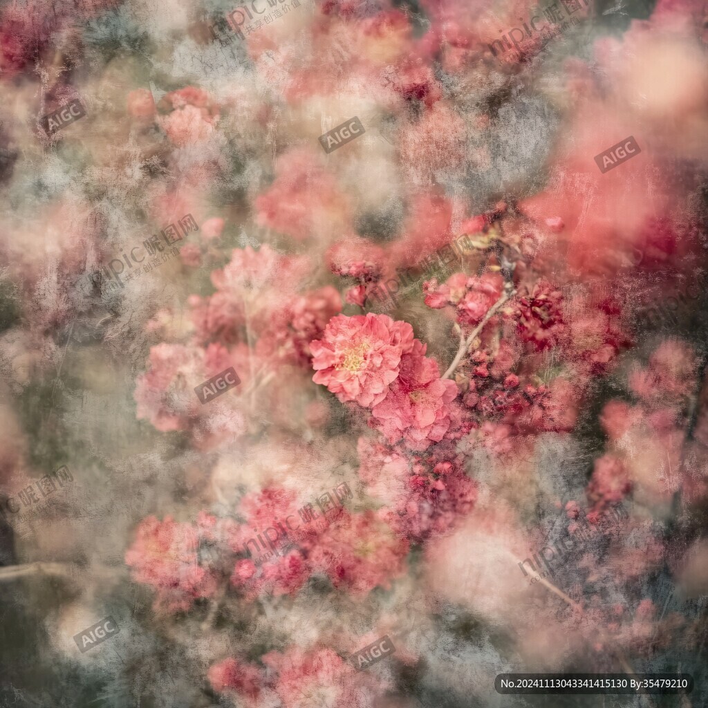 朦胧花卉