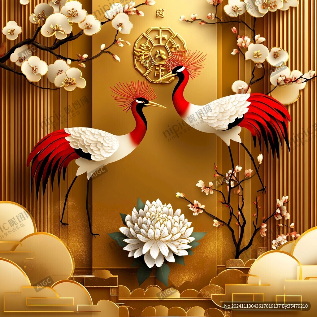新中式松鹤延年