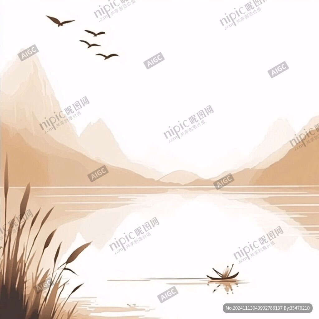 芦苇山水背景