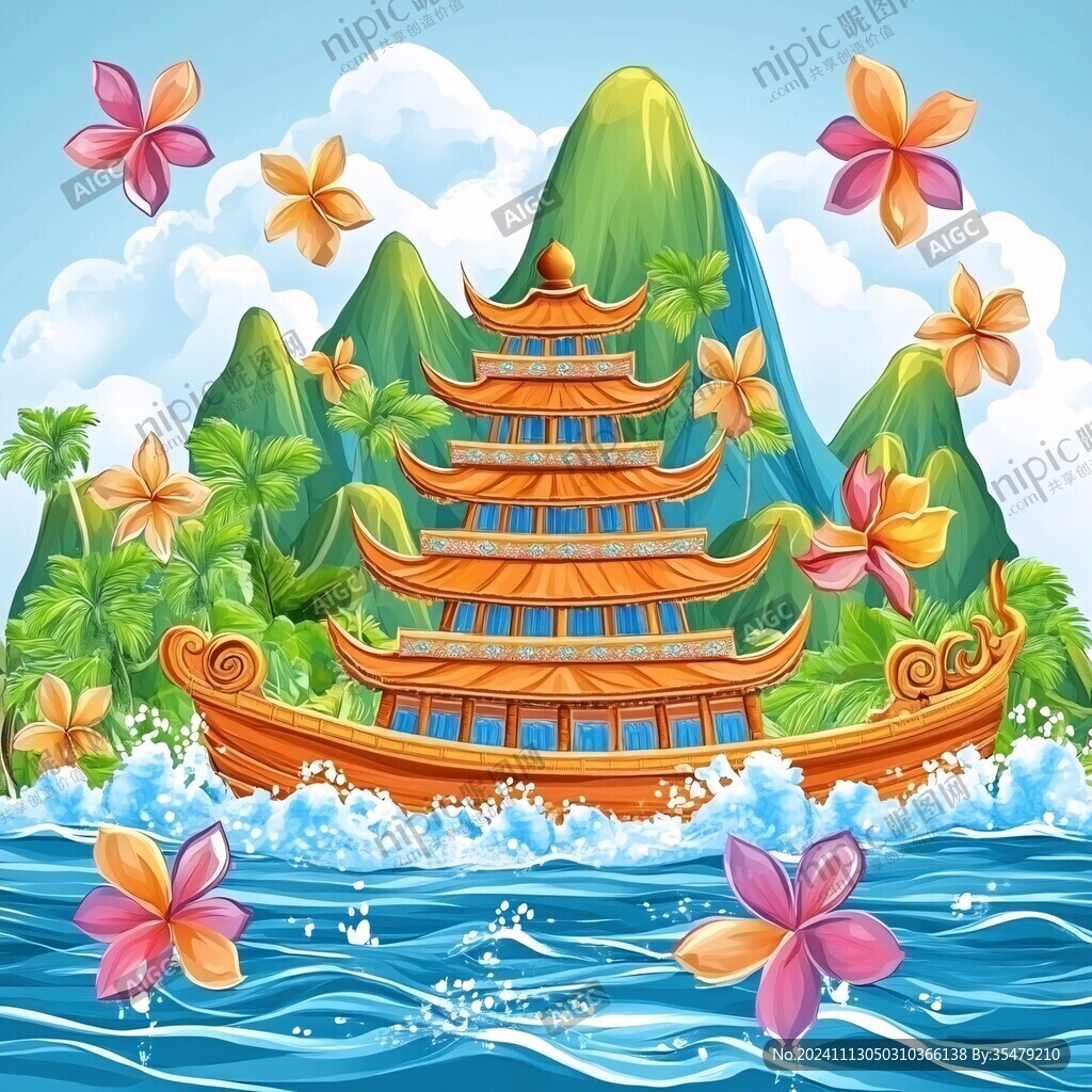 万寿塔插画