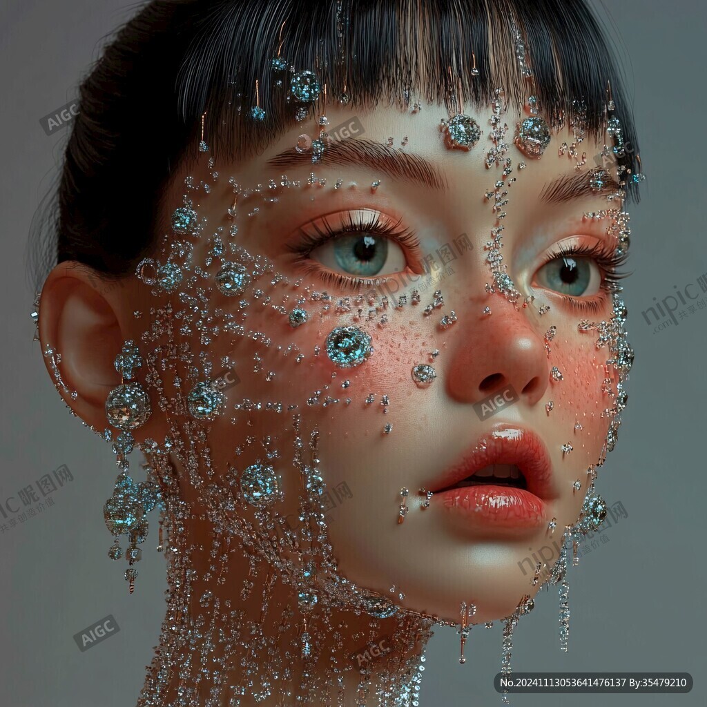 3d效果女孩