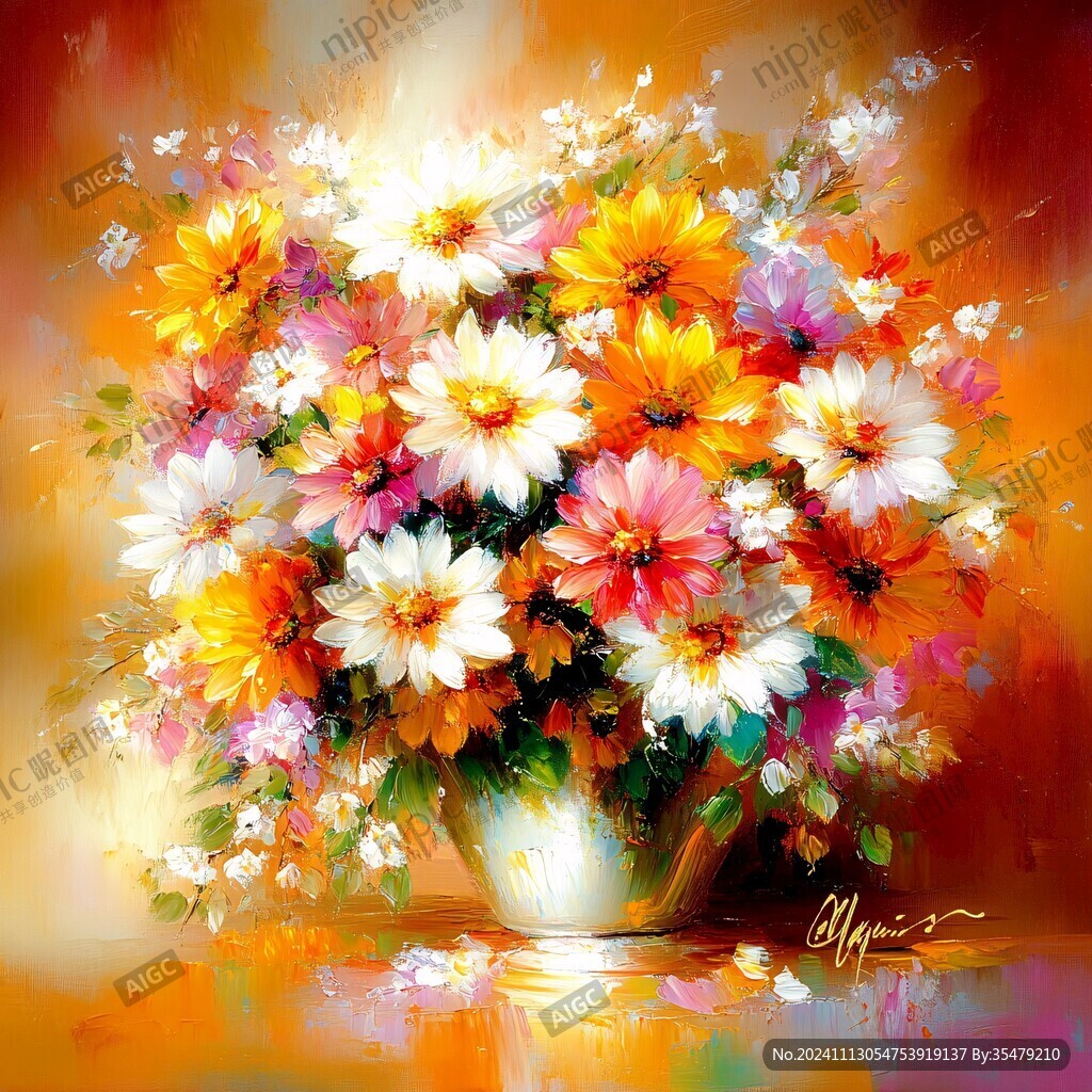 3d立体花卉油画