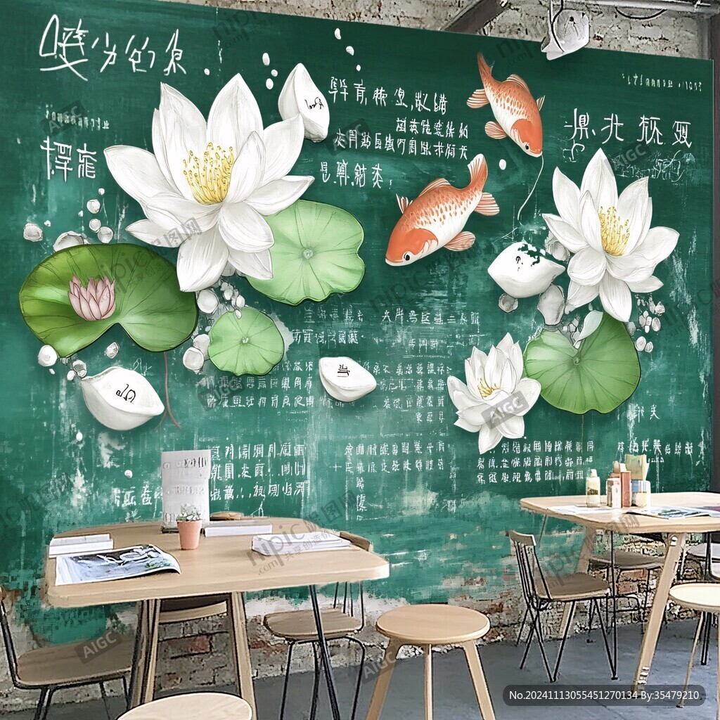 餐饮店壁画壁纸