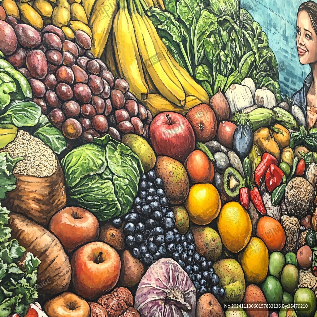 食材壁画