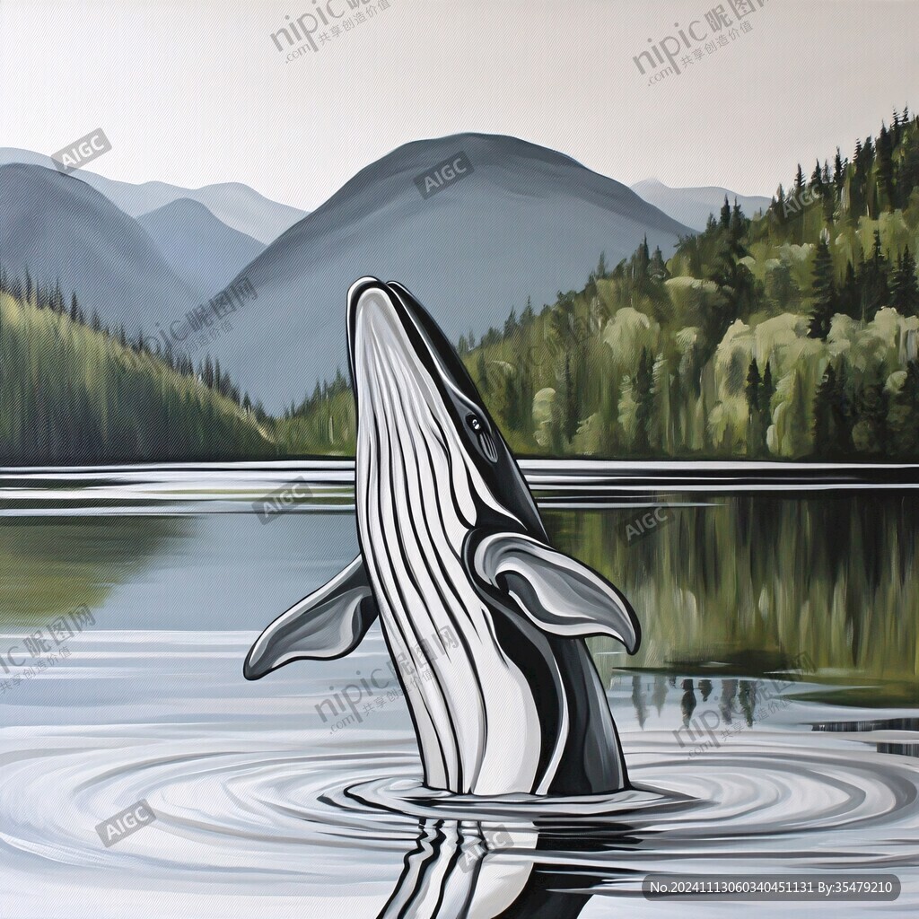 3d鲸鱼壁画