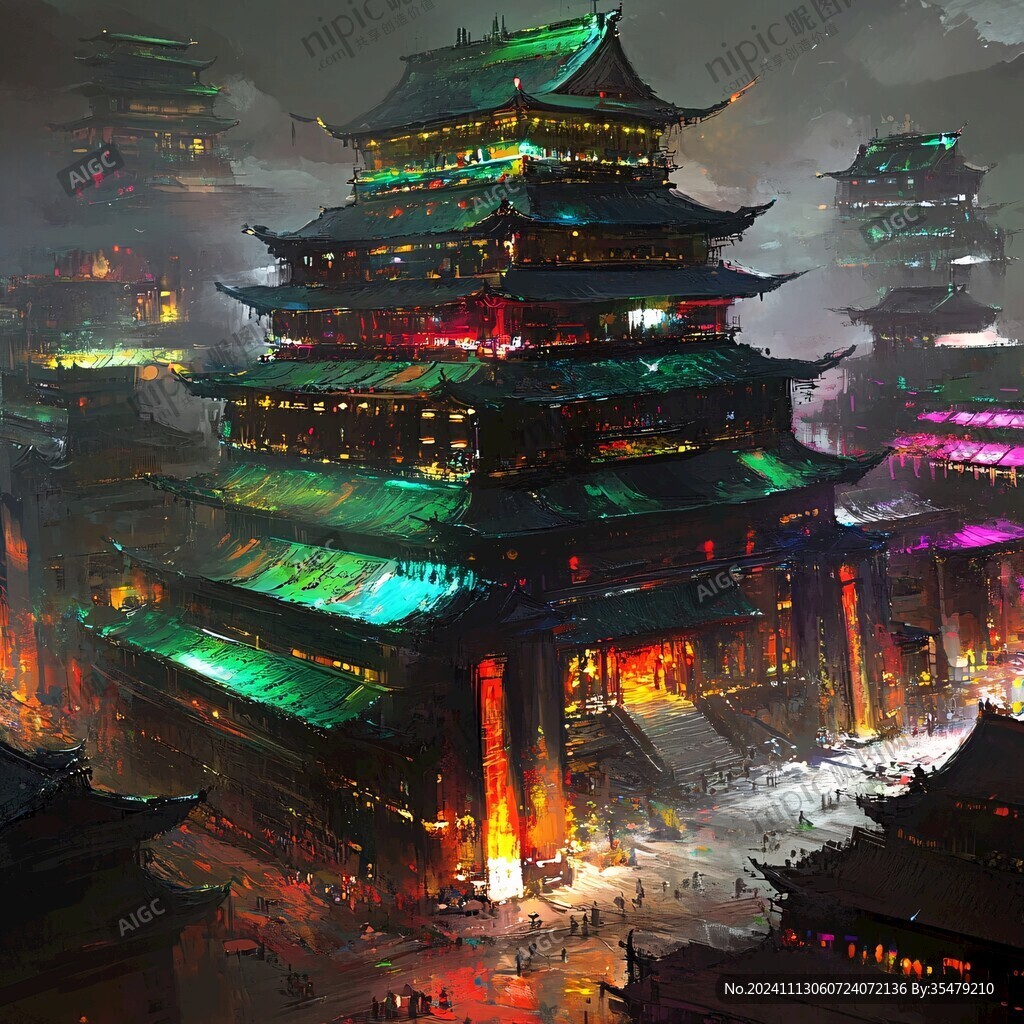 九天楼插画