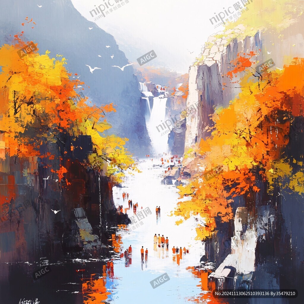风景厚涂