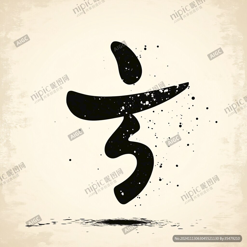 抽象水墨一字