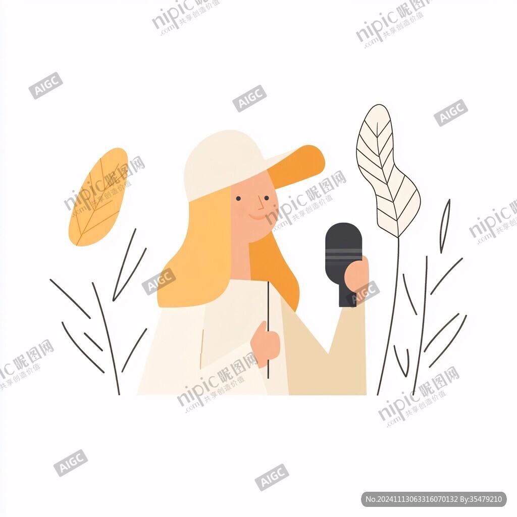 扁平风插画人物插画