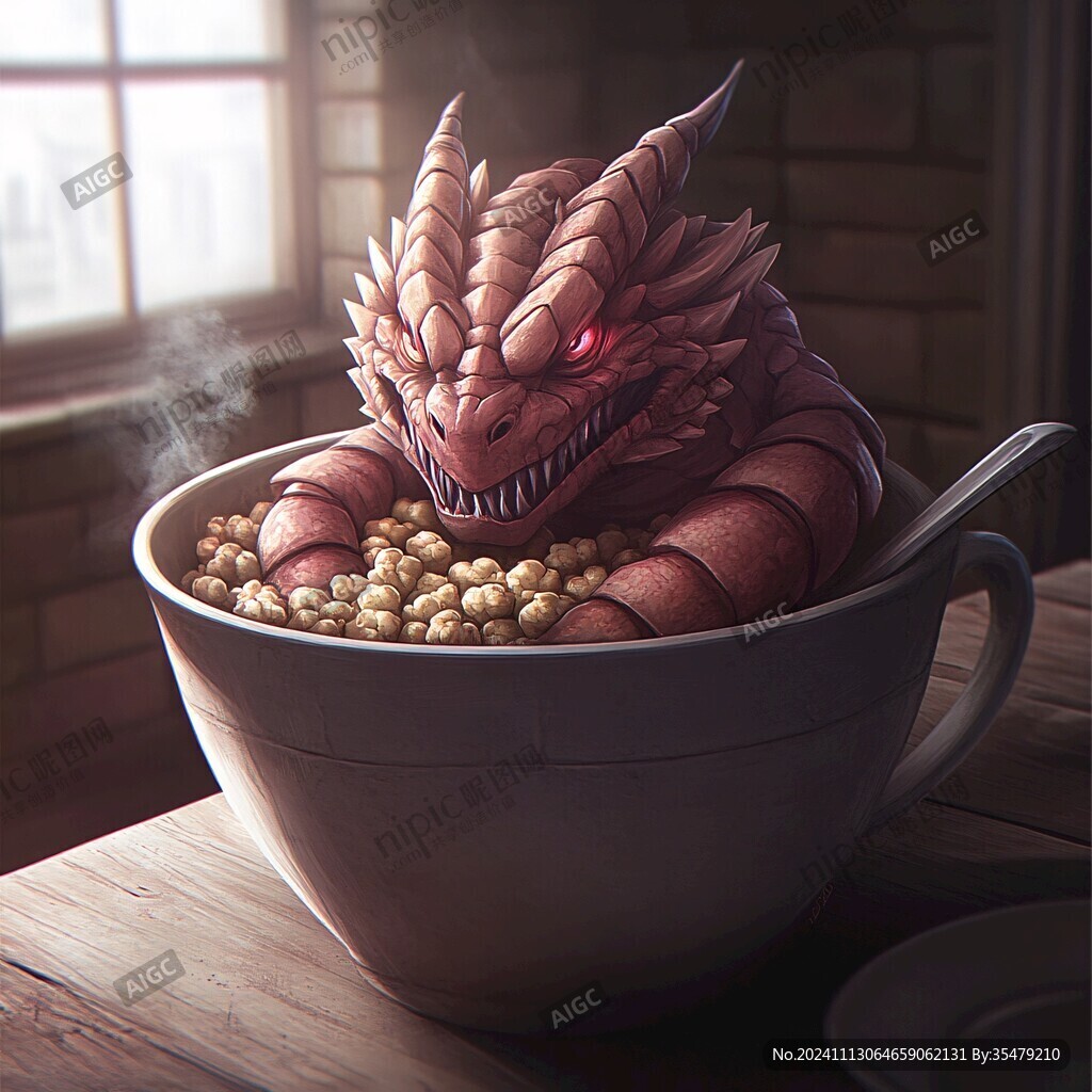 龙抄手插画