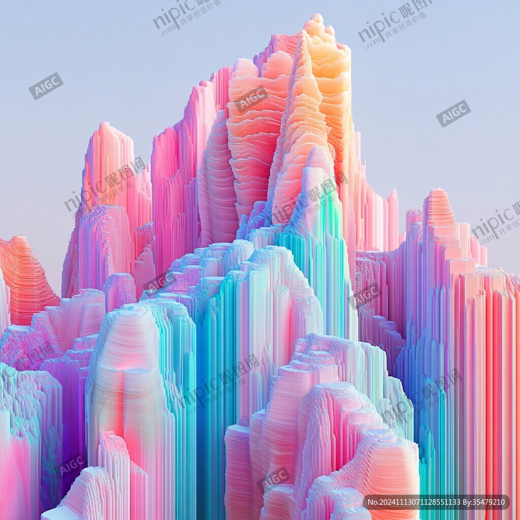 3d风景膨胀图案
