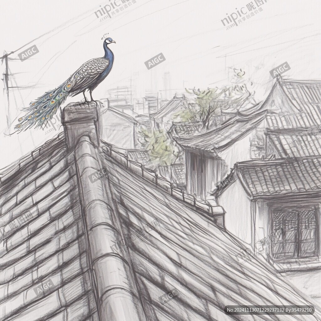 束河古镇插画