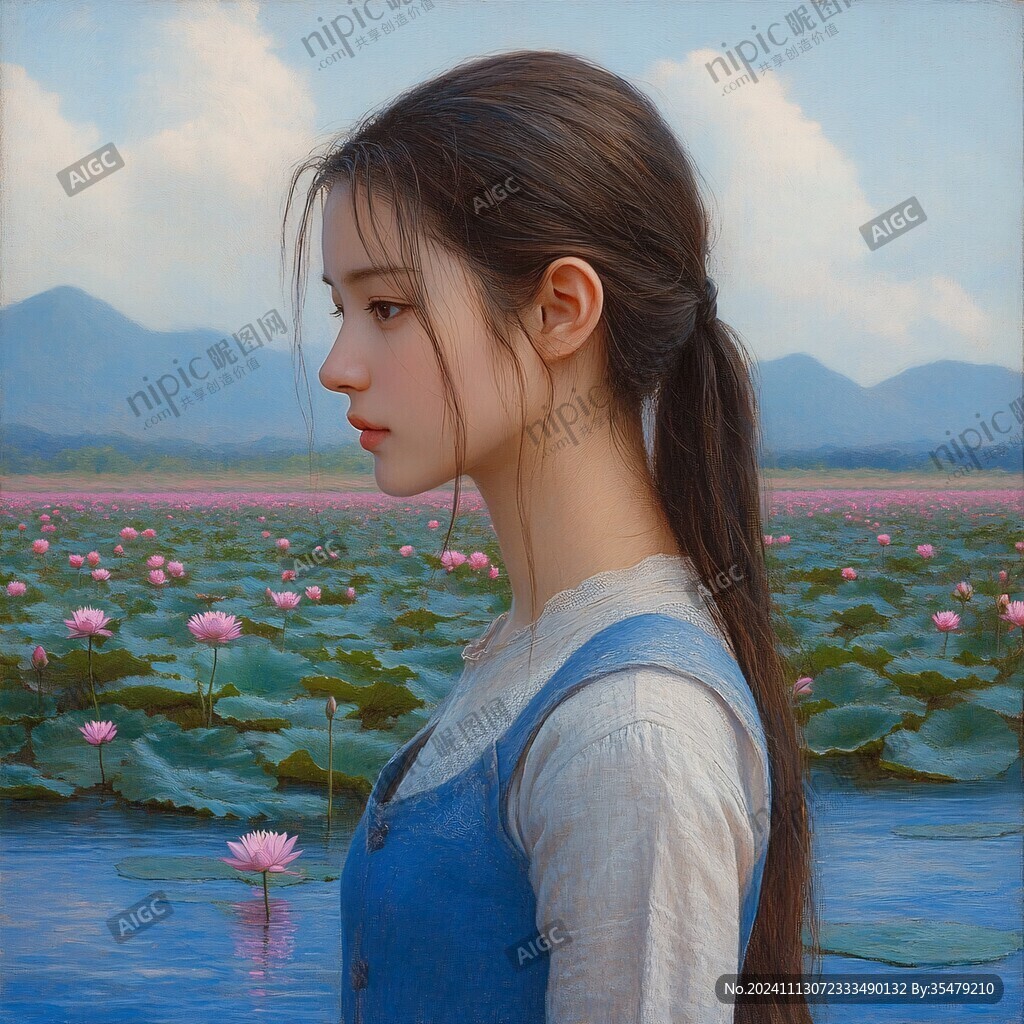看荷花的姑娘