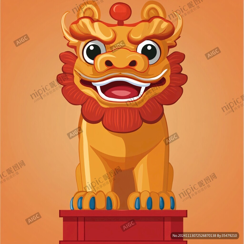 舞狮扁平化设计