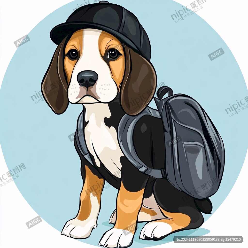 比格犬插画