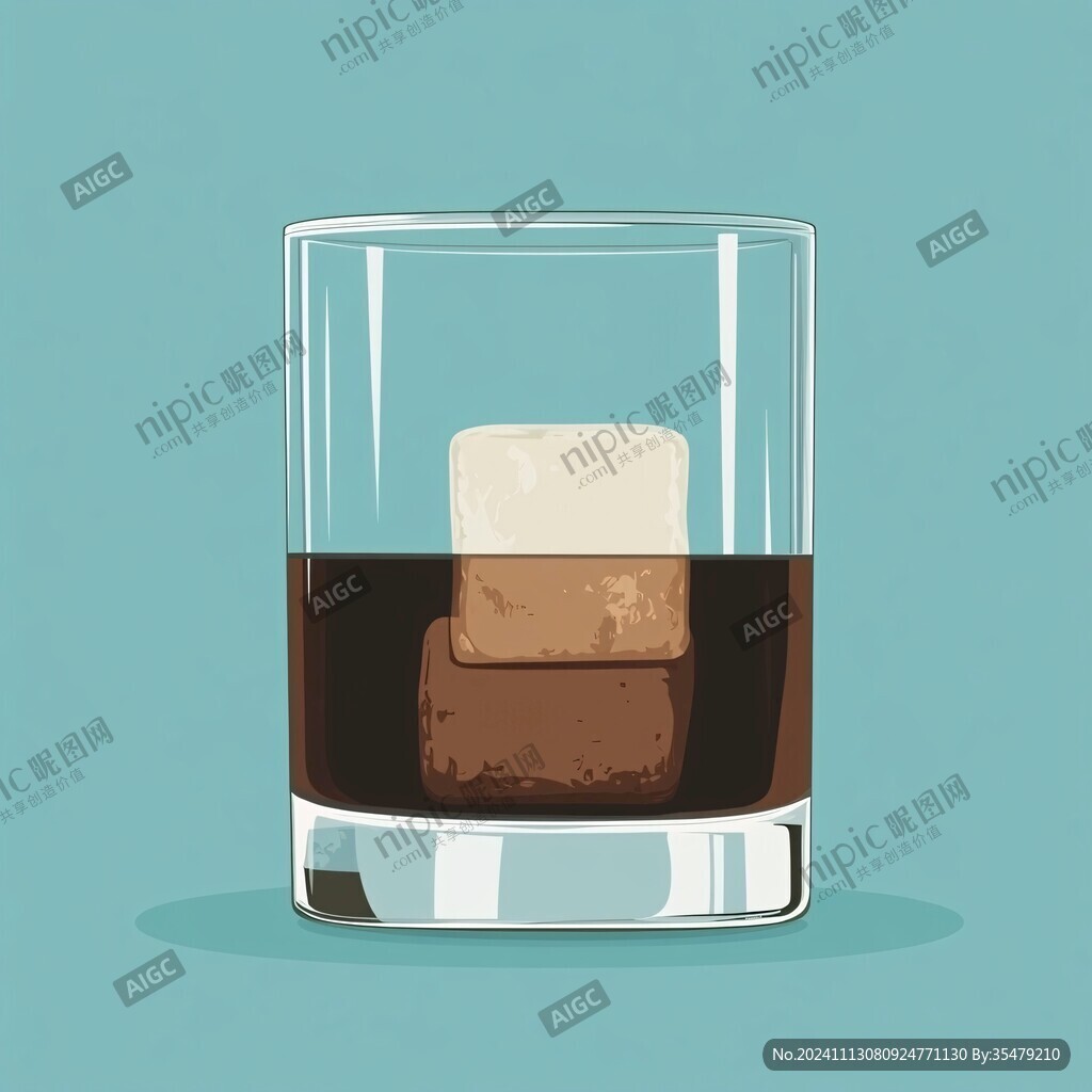 玻璃杯插画