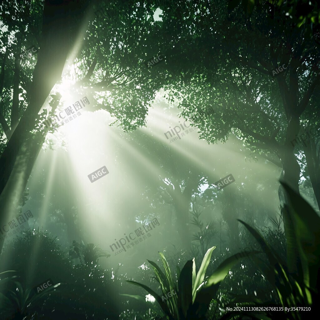 阳光森林素材