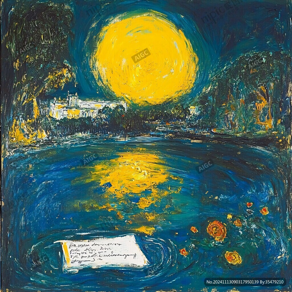 月夜油画