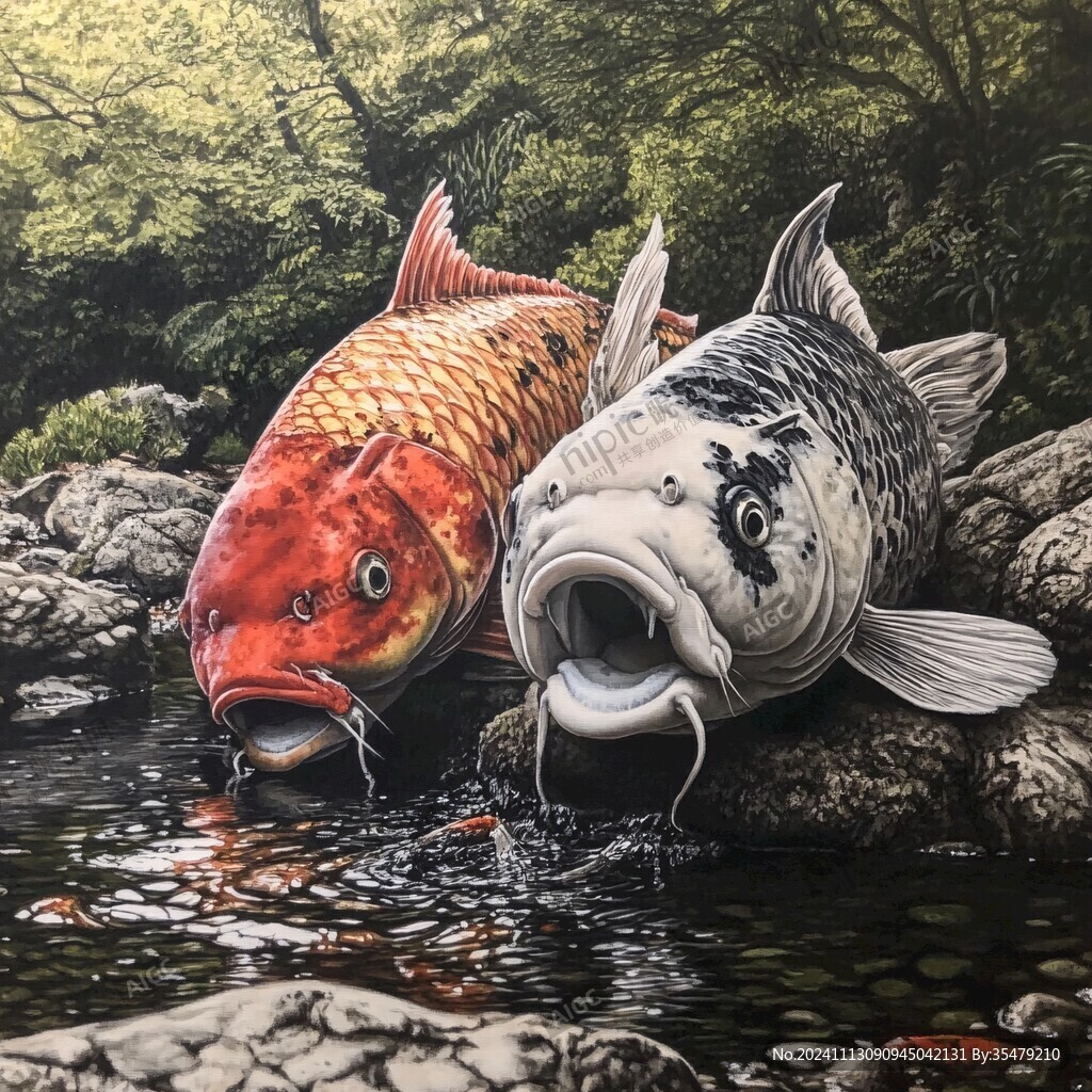 鲤鱼3d画