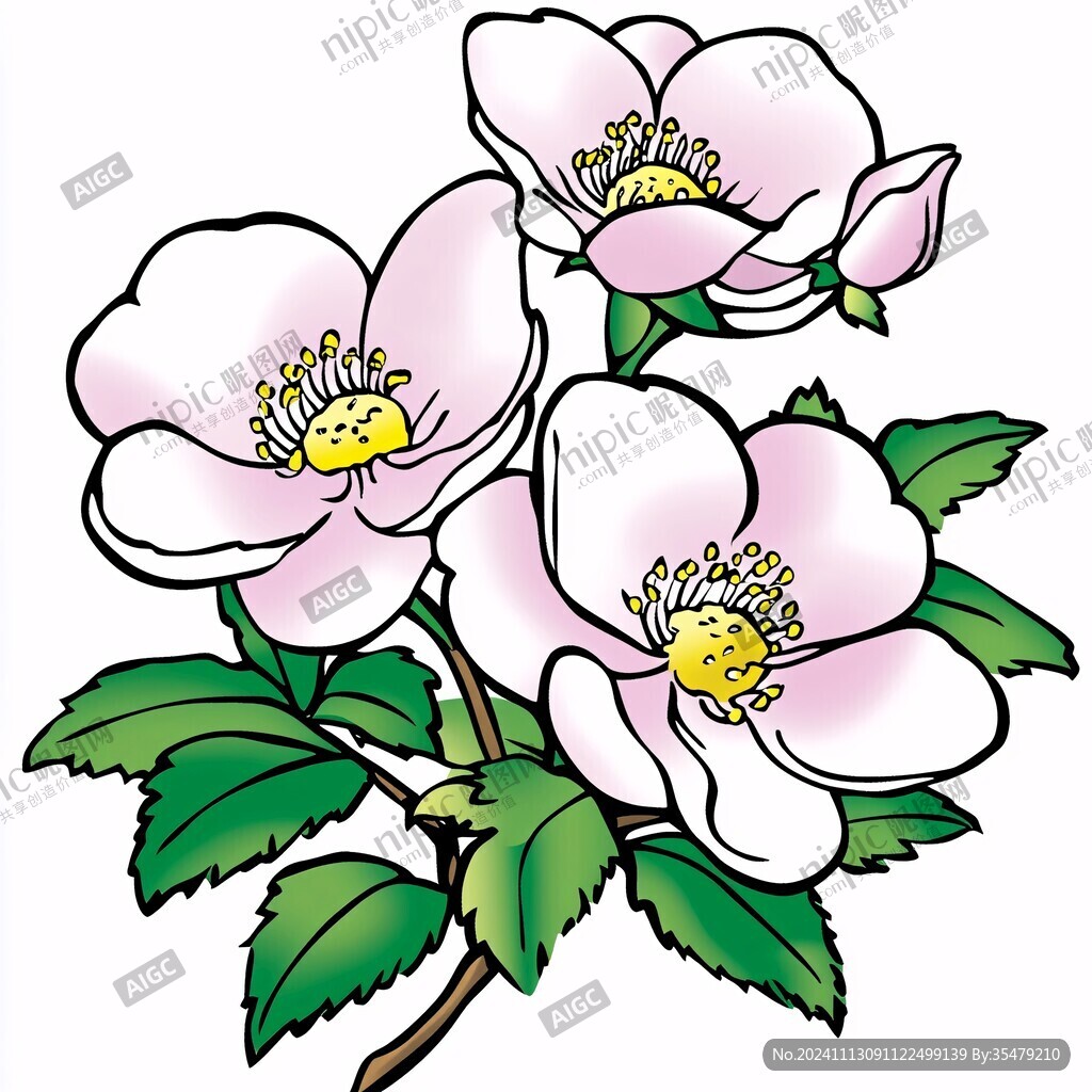 卡通茉莉花