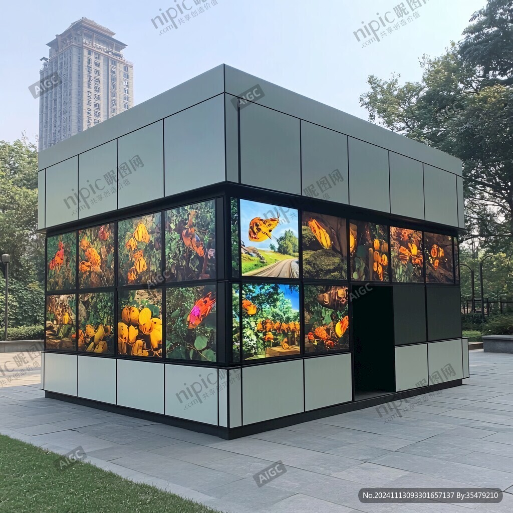 荷花户外橱窗