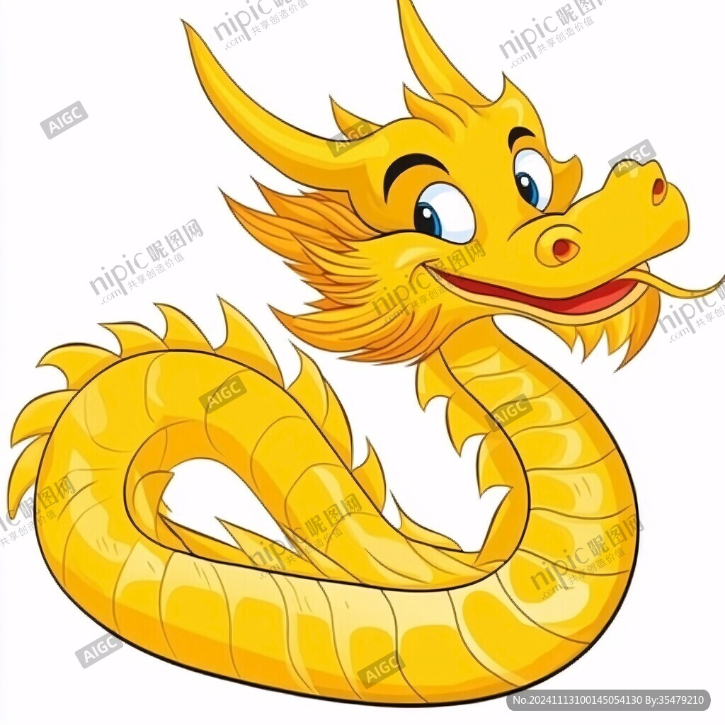 圆形龙中国龙卡通龙