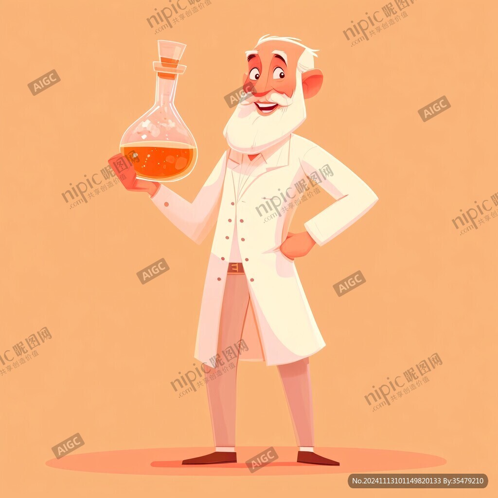 老科学家插画