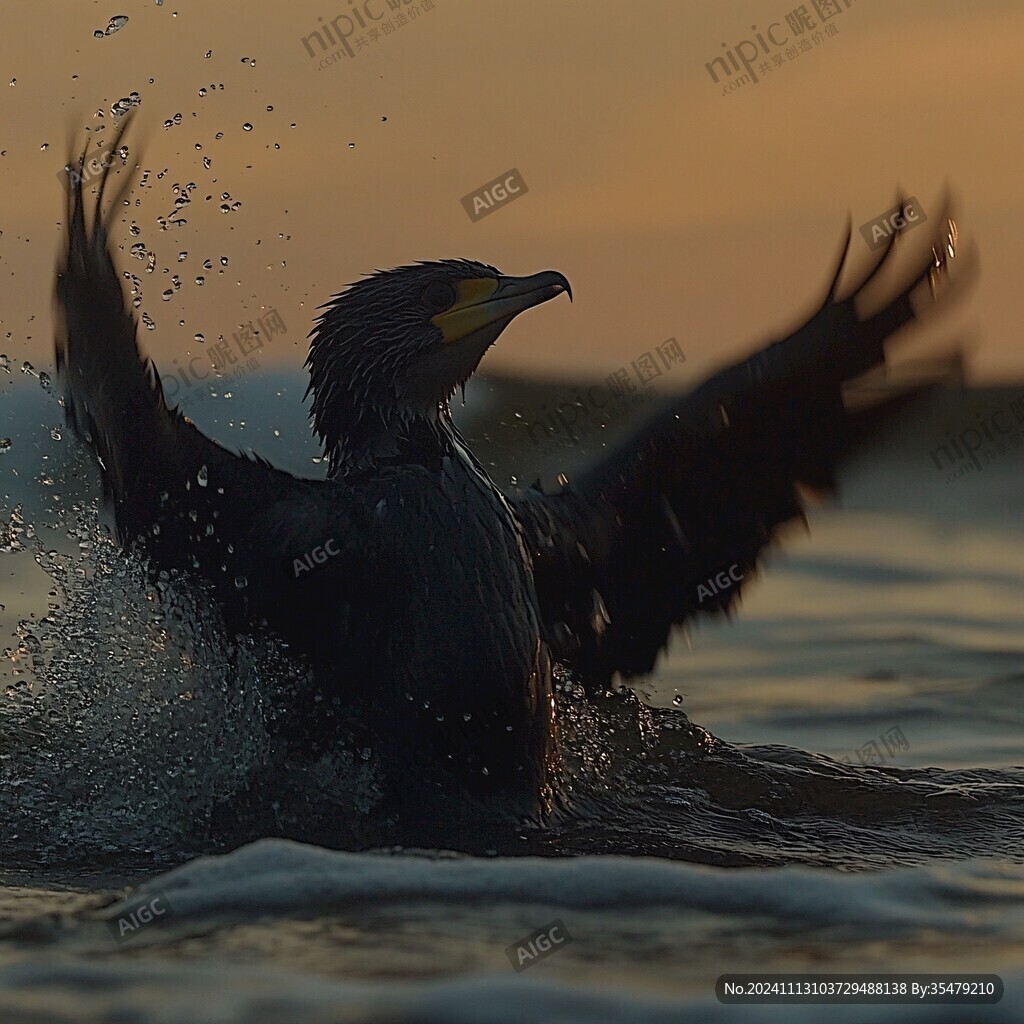 海雕展翅