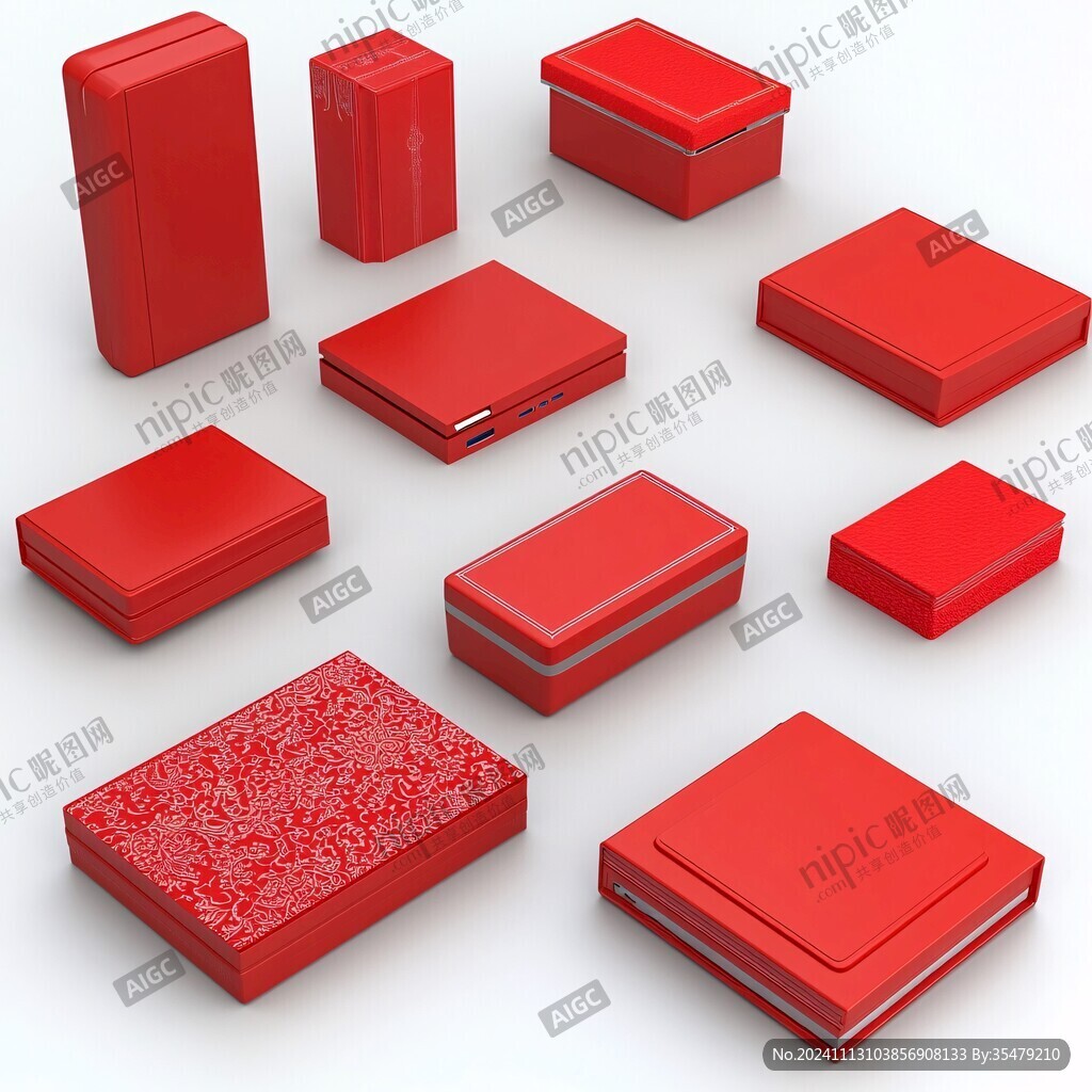 红色套盒设计