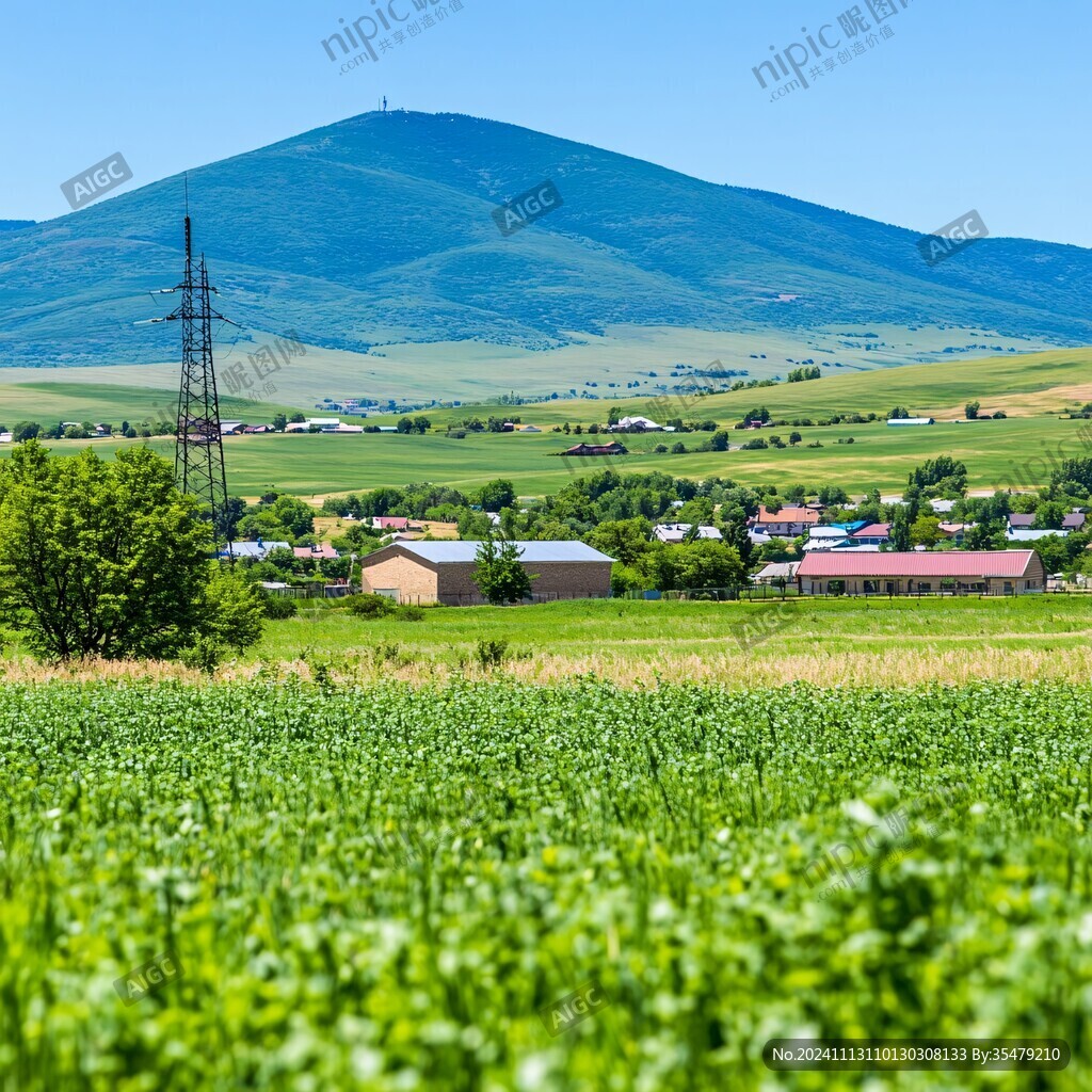 东北夏季大地村庄