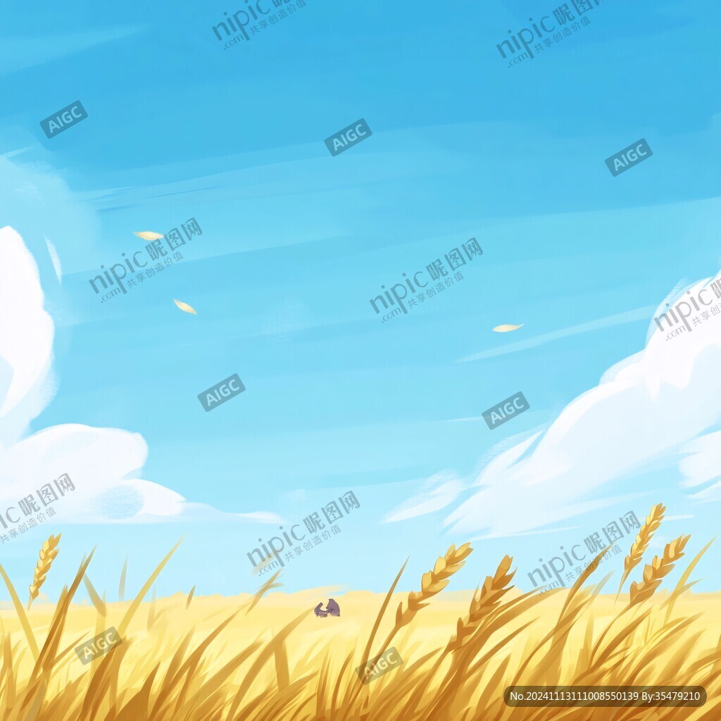 秋天插画草原