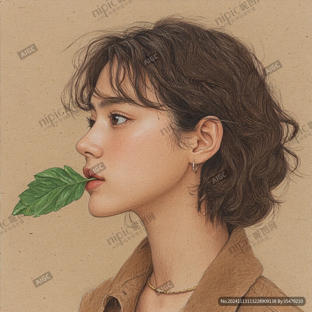 高级感女插画