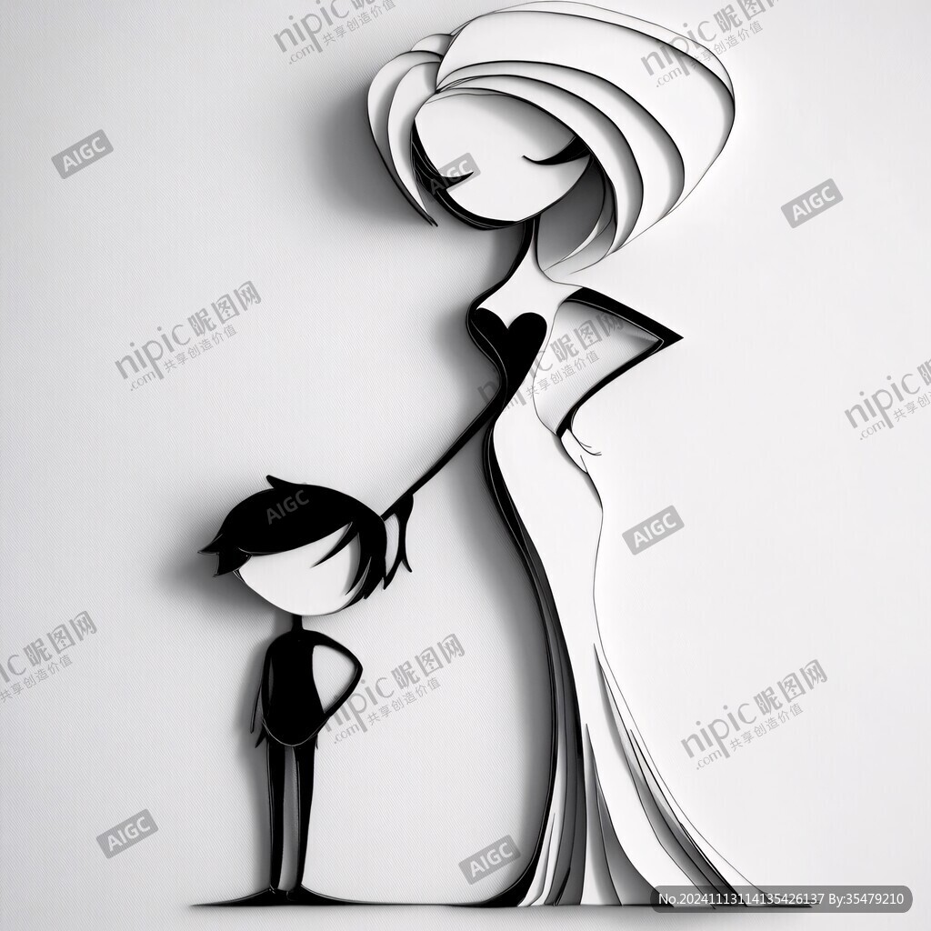 装饰画母爱