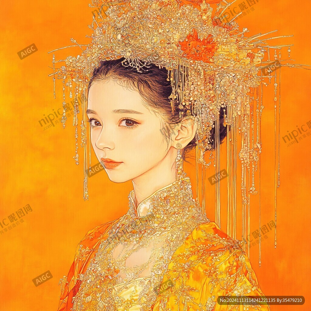 古风嫁衣美女
