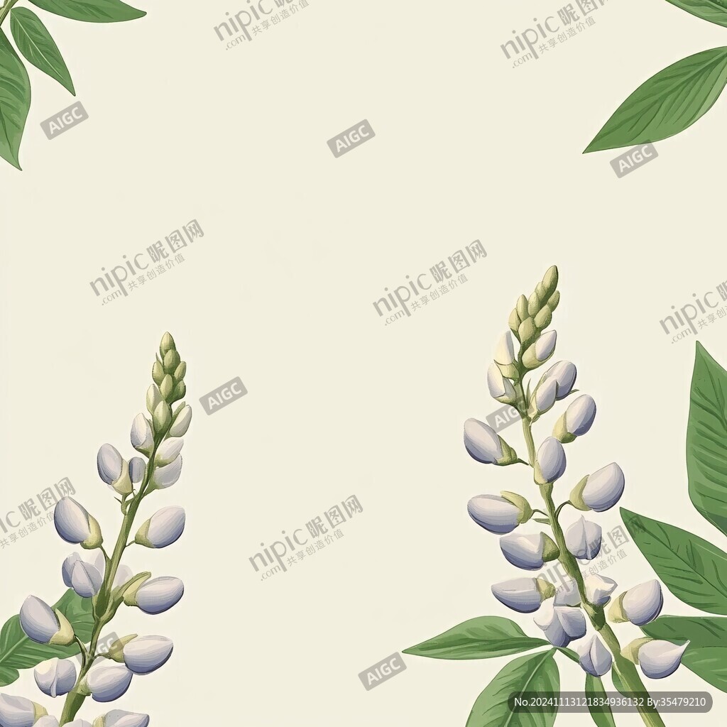 洋槐花插画