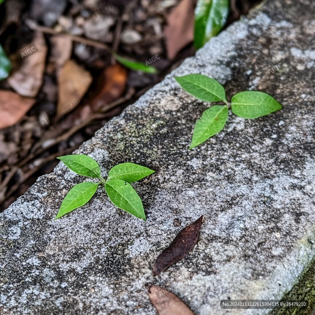 石头缝中的小草