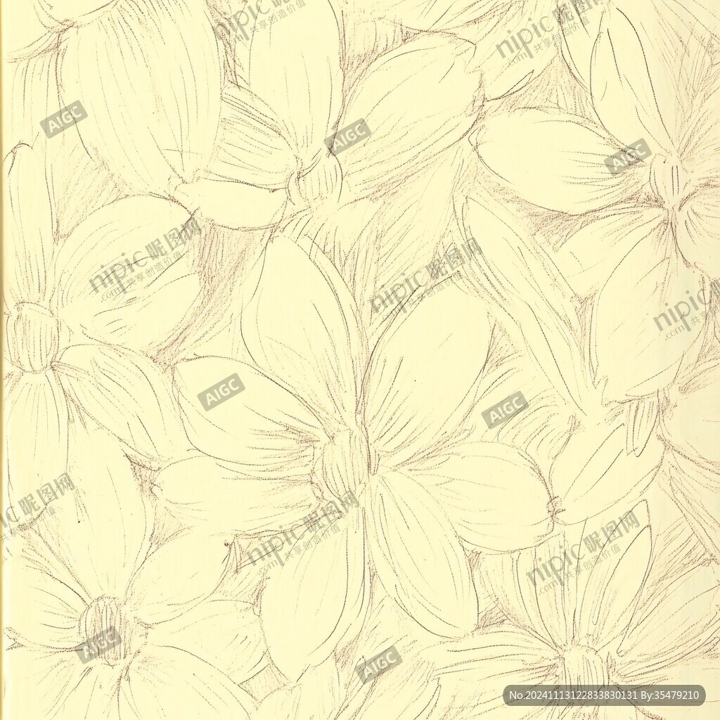 玉簪花线稿