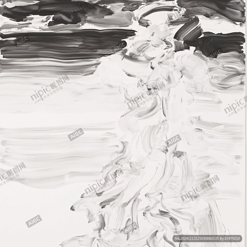 抽象手绘美女装饰画