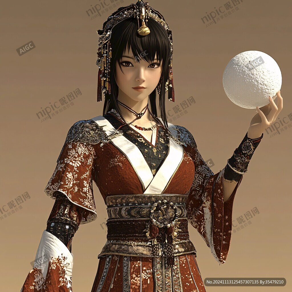 古典宫女模型