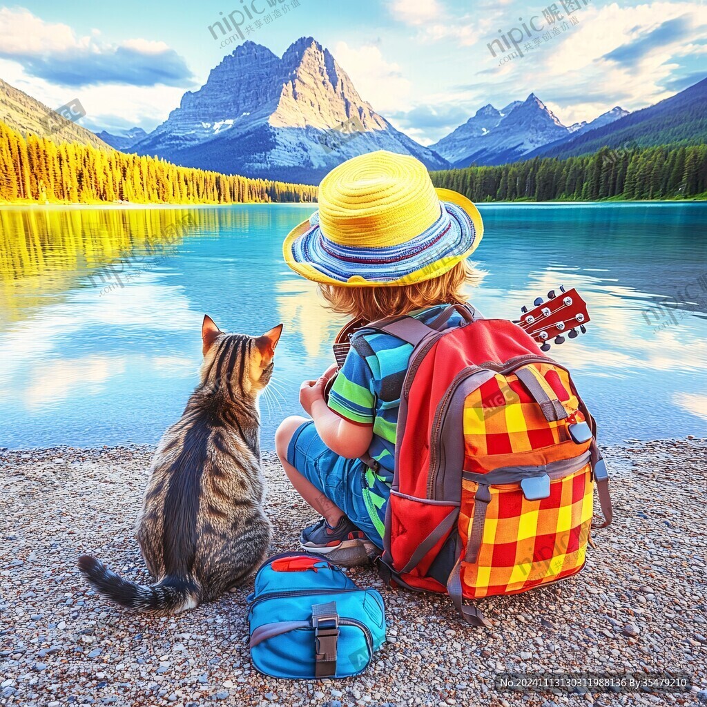 猫咪旅游贴纸