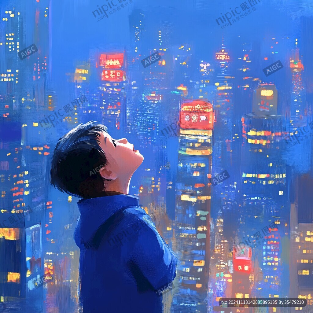 手绘追光的少年