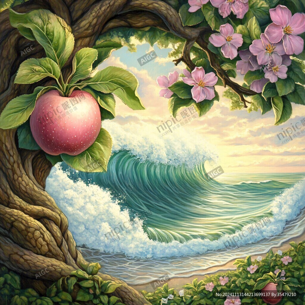 苹果树3d画